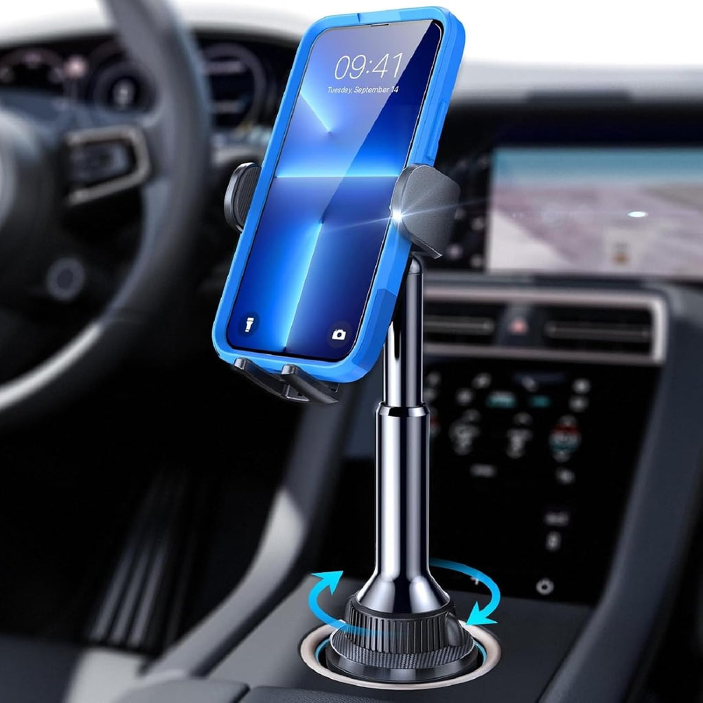 Cup Phone Holder [No Shaking] Phone Holder for Car, 360 Adjustable Iphone Holder for Car Accessories for Women Truck Jeep Golf for Iphone 17 Pro Max 16 15 14 13 Samsung S25 All 4-7'' Phone