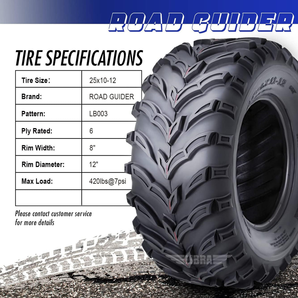 ATV/UTV Tires 25X10-12 25X10X12 6PR- Set 2-10273