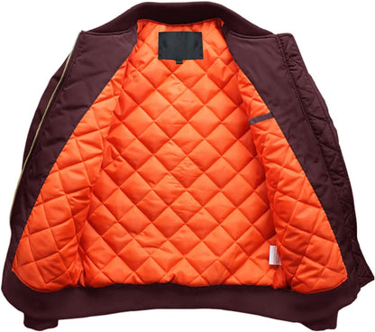 Men'S Lightweight Jacket Winter Warm up Jacket Thick Full Zip Jacket Coat Bomber Varsity Jacket Windbreaker