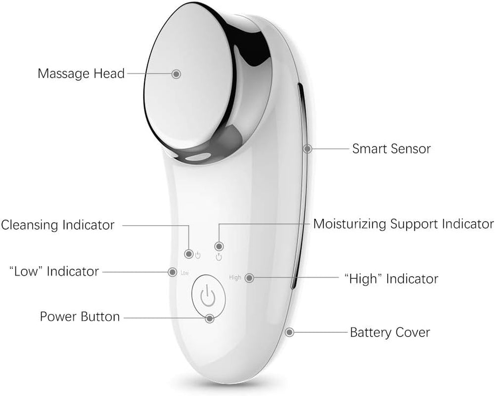 Ionic Facial Massager Deep Cleanser with Vibration Massaging Deep Moisturizer Cleanser Device, Positive and Negative Ions Massager